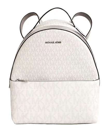 Zaino donna Michael Kors borsa MK Sheila MD PKT zaino logo argento nuovo