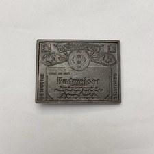Genuine Vintage Budweiser Anheuser Busch Brass Belt Buckle