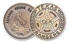2oz Antique 999 Pure Silver Intaglio Mint Texas Ranger Badge Mexico Eagle Coin