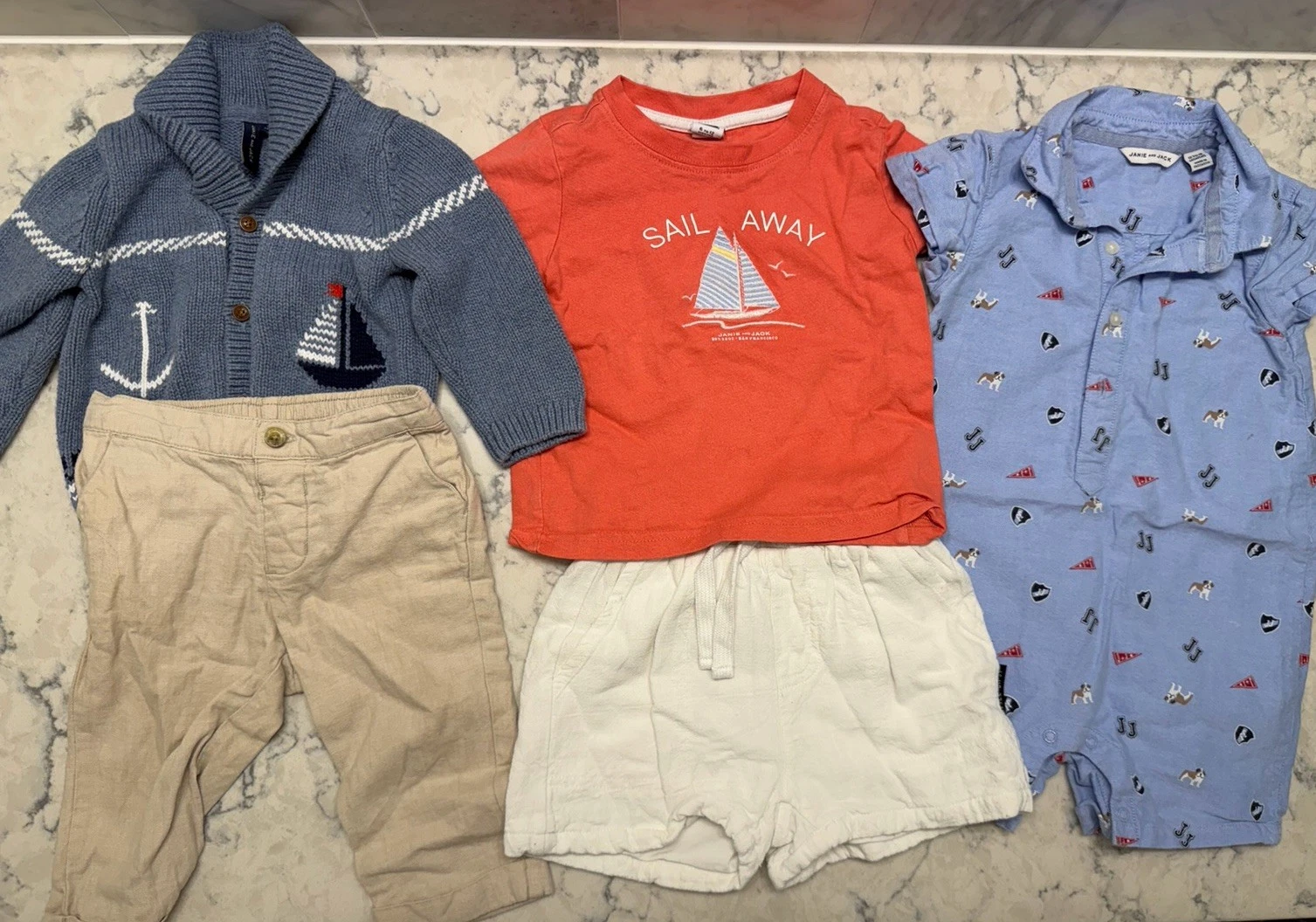 Janie and Jack Baby Boy Clothing Lot 6-12M Sailboat Nautical Summer
Opens in a new window or tab