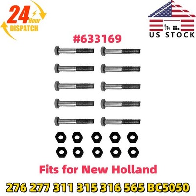 633169 Baler Shear Bolts 10PCS For New Holland 276 277 311 315 316 565 BC5050