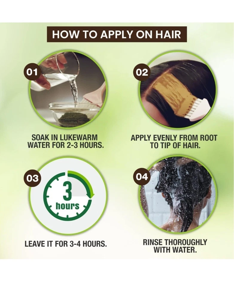 Godrej Nupur Henna 100% Pure - 500 Gram | 17.64 Oz (Pack Of 4) - Free Shipping - Image 4 of 4