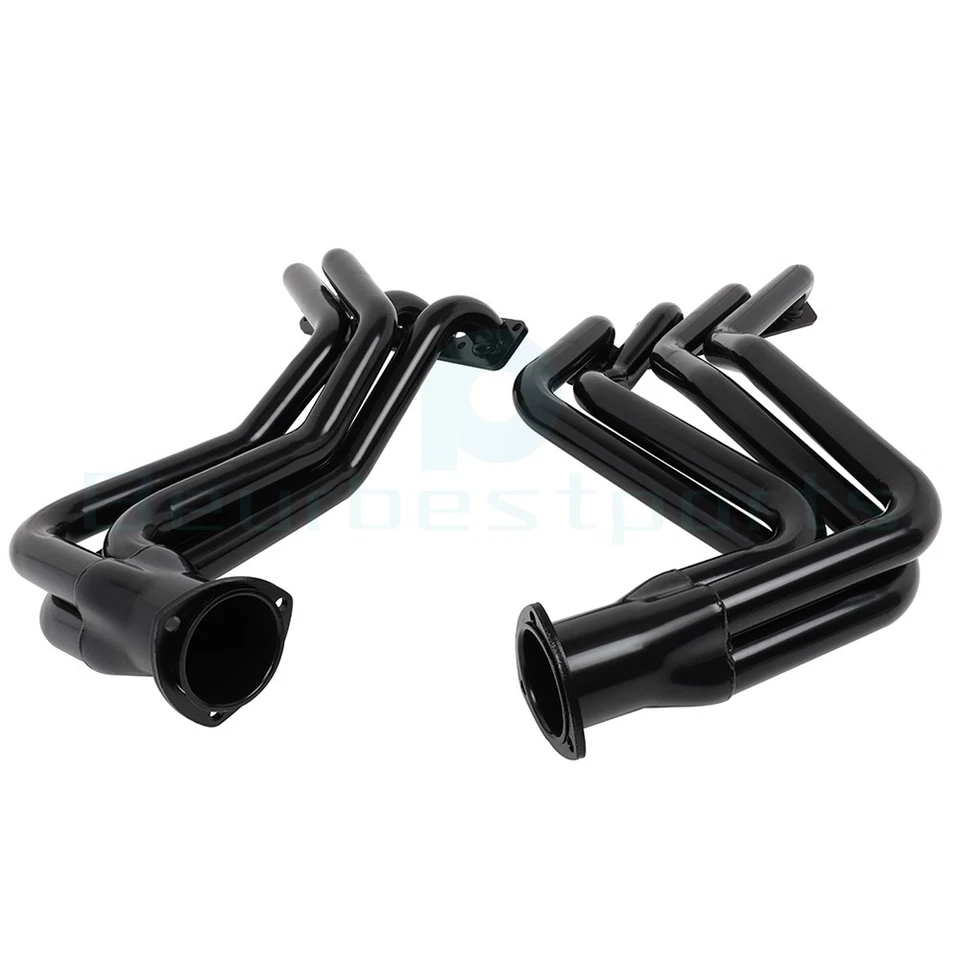 Black Header For 77-79 Ford F150/F250/F350 4WD 351-400 Ci V8 Exhaust Manifold Foto 4 de 4
