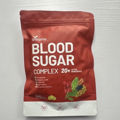 Vivonu Blood Sugar Complex Softgels Fenugreek Mulberry 240ct Gluten-Free