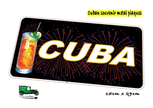 Cuban Cuba  Metal Wall Plaque Cuba Sign, Cuban Souvenir, Summer Holiday Sign - Picture 9 of 12