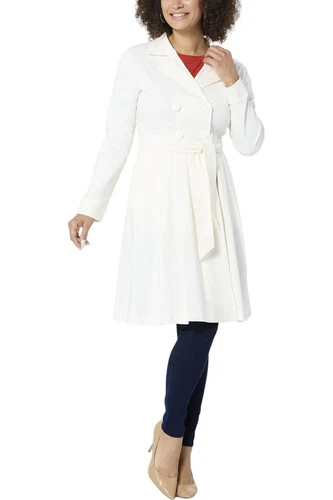 OFF WHITE trench coat con cintura dailyJONES by Madeline Jones Statement bianco sporco