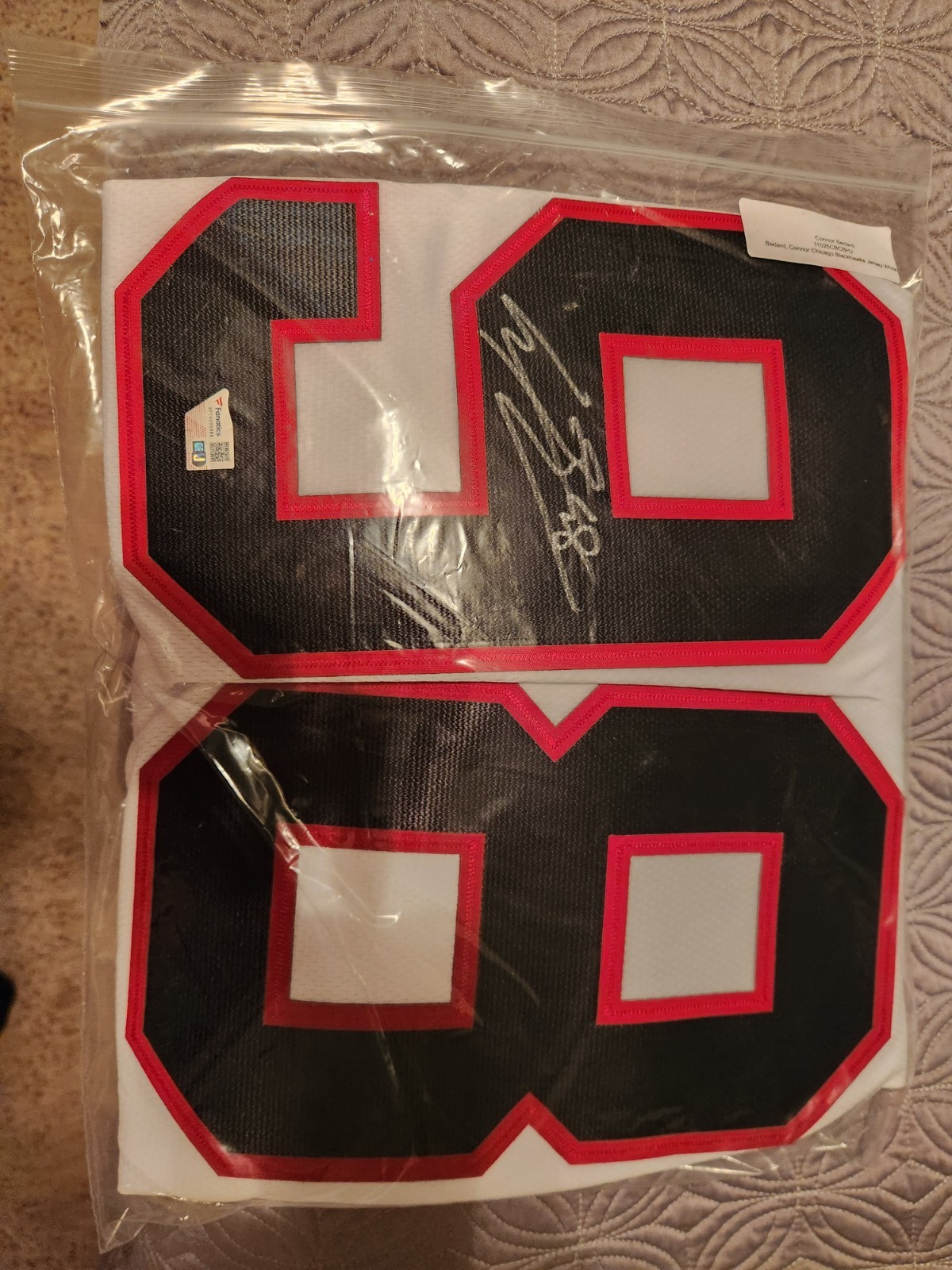 Connor Bedard Autographed Signed Chicago Blackhawks #98 Authentic Jersey - Fanatics COA 