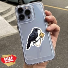 50 Gothic Crow Raven Stickers Waterproof Vinyl Halloween Party