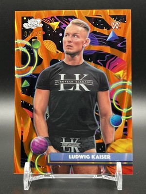 2026 WWE Topps Chrome Cosmic / #76 Ludwig Kaiser  / Galactic Orange /25 Parallel