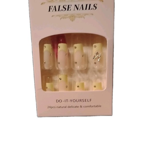 Press-On Nails,Long, Square Tip, Do-It-Yourself Kit,24 Pieces - Picture 2 of 4