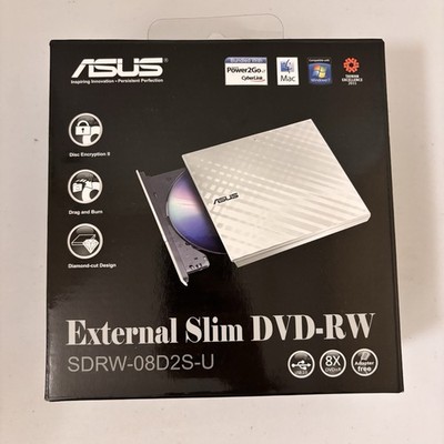 ASUS SDRW-08D2S-U  External  Slim DVD±RW 8x  USB 2.0 Drive- New