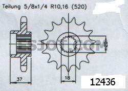 Piñón Aeon - 520 - 17 Dientes - Hecho en Alemania - Imagen 1 de 1
