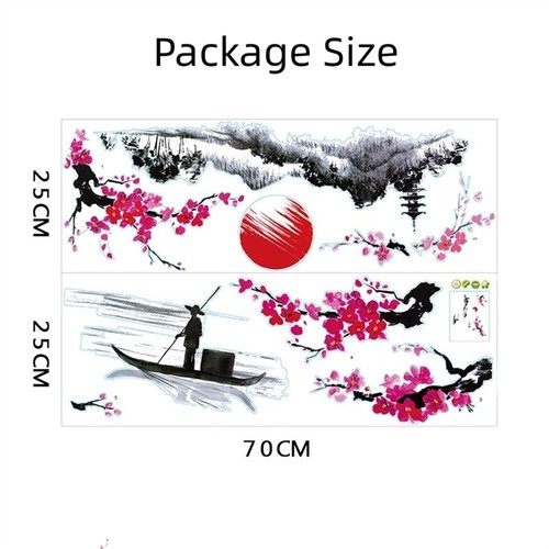 For Home Bedroom Decoration Home Wall Stickers Art Decals PVC Plum Flower - Picture 7 of 8