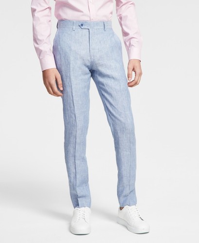 Bar Iii Men Slim fit Dress Pants 30 / 32 Light Blue Solid
