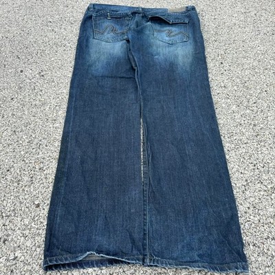Y2K Marc Ecko 2000 s Denim Embroidered Stitched Skater Jeans