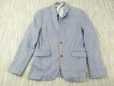 Ted Baker Jacket Mens 3 Medium Blue 100% Cotton Summer London