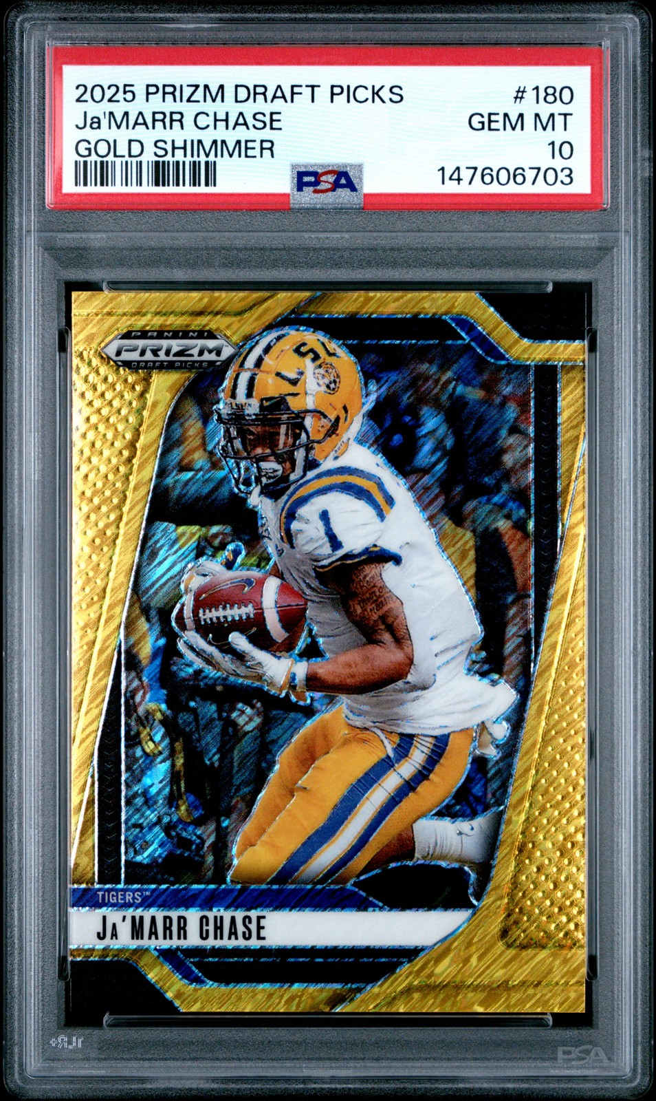 2025 Panini Prizm Draft Picks #180 Ja'Marr Chase PSA 10
