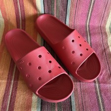 Men  s CROCS Classic Slide Sandals Red Size 11