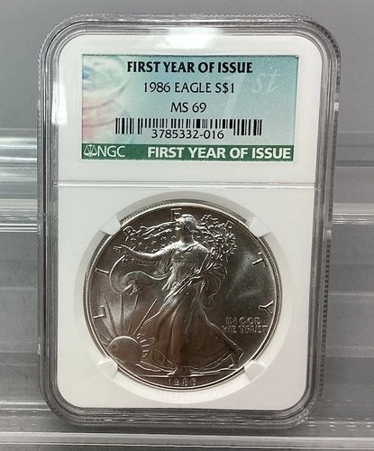 1986 American Silver Eagle - NGC - MS 69 - First Year Of Issue