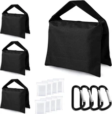 Photography Sandbag for Video Stand, Heavy Duty Weight Bags, 4 Pack (Black)