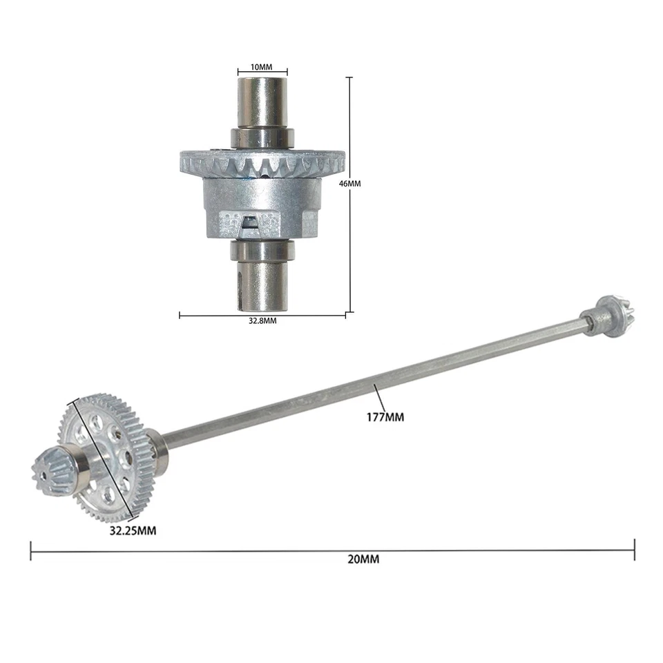 RC Auto Antriebswelle Getriebe & Metall Differential Diff Getriebe für - Bild 4 von 4