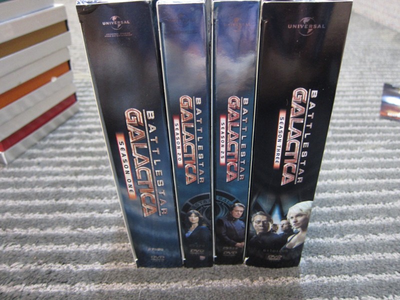 Battlestar Galactica 4 DVD Set, Season 1,2,2.5,3, Well Cared For