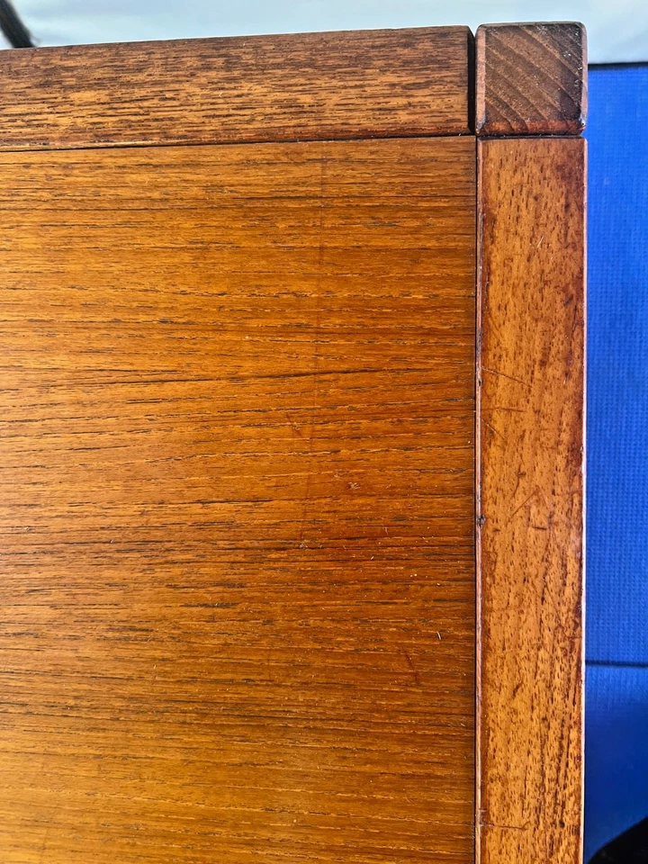 Vintage Side Coffee Table Mid Century Retro 1970s Solid Wood 45 x 37 cm VGC - Image 4 of 4