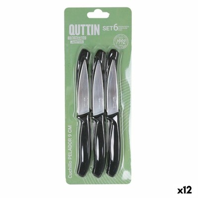 Set di Coltelli con Supporto in Legno Quttin Black (14 pcs) | Leroy Merlin