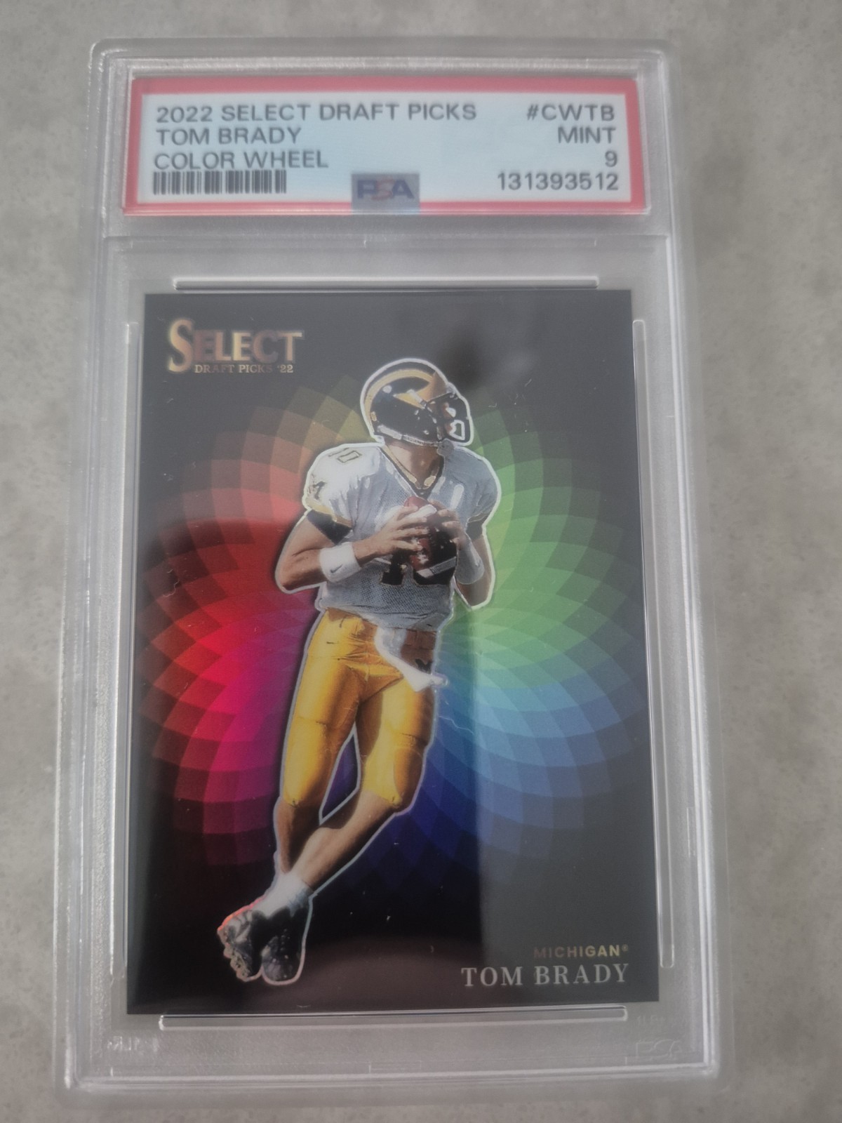 Tom Brady Color Wheel PSA 9 Michigan Wolverines 2022 Select Draft Picks SSP GOAT