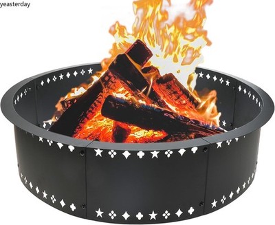 Fire Pit Ring 36 inch Fire Ring for Outside Fire Pit,Large Round Firepit Insert