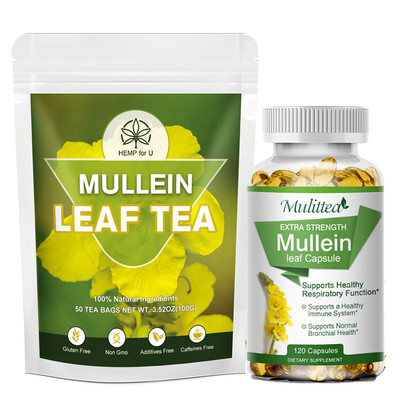 Mullein Leaf Herbal Supplement For Lung Cleanse Detox & Respiratory Fuction