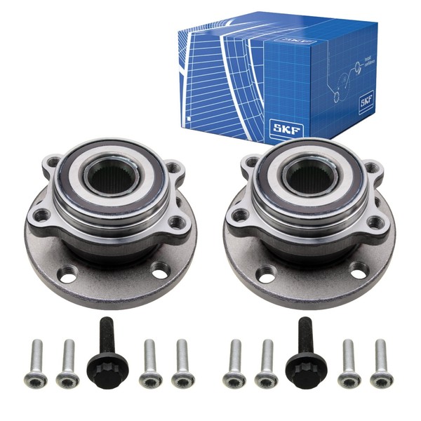 2 X SKF Radlager Vorn FüR VW Passat 3C B6 B7 Caddy 3 (2K) Tiguan Touran Golf 5-image