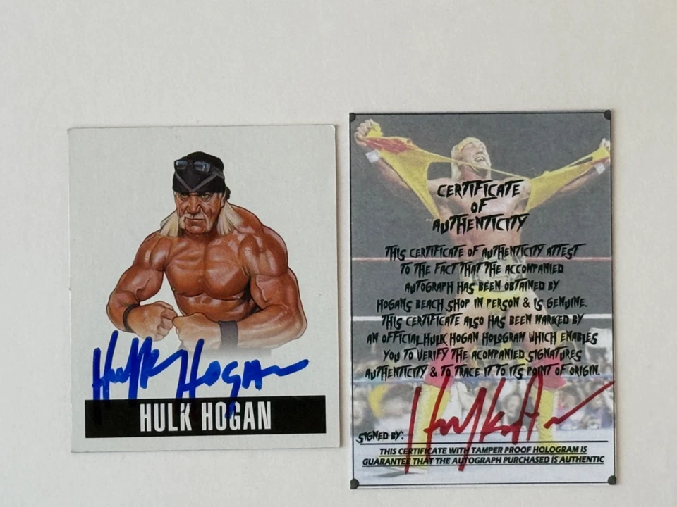 Tarjeta HH1 Leaf Originals 2014 autografiada por Hulk Hogan Foto 2 de 3