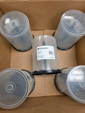 Lot of 5 empty Verbatim 100-disc spindles.