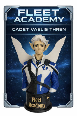 3D Printed Sci-Fi Alien Bust   Fleet Academy Cadet Vaelis Thren