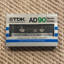 TDK AD90 Type 1 Normal Position Blank Audio Cassette 1982 NOS