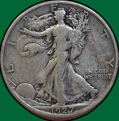1927-S Walking Liberty Half Dollar Very Fine VF Coin #35756