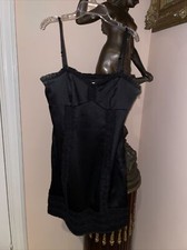 Kenzie black satin with lace accent Mini dress Size 8