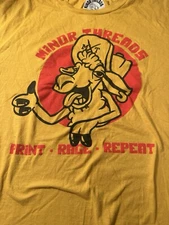 Punk Streetwear T-Shirt  Crazy Goat Print Wear Rage Repeat Artist Minor Threads