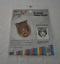 NIP Vintage TIGER 1989 Dizzle Pre Shaded Fashion Iron On Transfer 14" x 17"