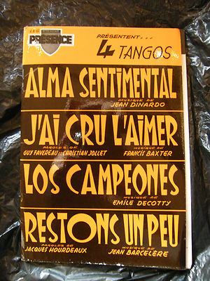 Accordion Sheet Music Tangos - Alma Sentimental; J'ai Cru L'aimer; Los Campeones