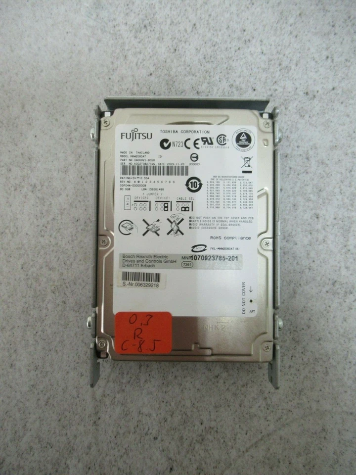 Fujitsu MHW2080AT CA06821-B028 Hard Drive 80GB 5V 0.55A - Image 3 of 4