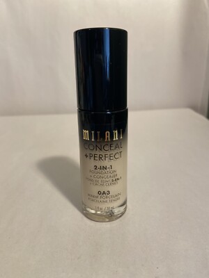 Milani Conceal Perfect 2-in-1 Foundation Concealer 0A3 WARM PORCELAIN 1oz/30mL.