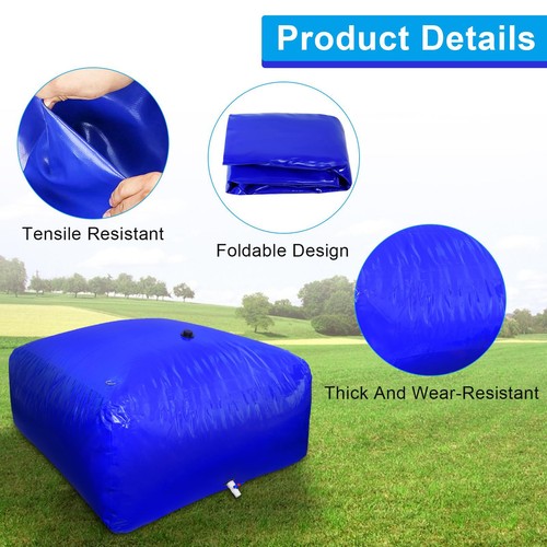 792/1056 Gal Portable Water Storage Container Bag Bladder Collapsible Tank,Valve - Picture 7 of 11