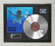 Nirvana Framed Black wood Legends Of Music Platinum LP Record Display 2
