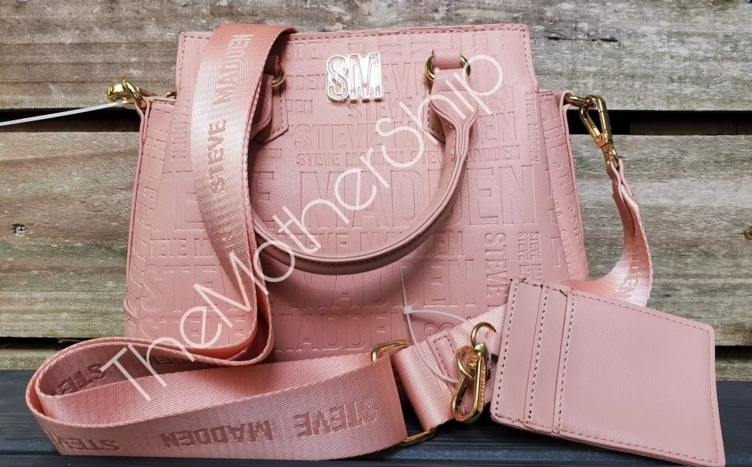 Steve Madden Pink Embossed Crossbody Handbag