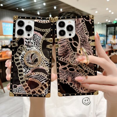 For Samsung Galaxy S22 S21 S20 S10 S9 S8 Luxury Baroque Art Leopard Case