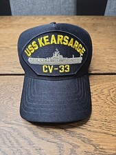 USS Kearsarge CV-33 Embroidered Patch Snapback Hat Cap USA Made Eagle Crest