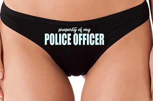 Knaughty Knickers Eigentum meines Polizisten Leo Frau schwarzer Tanga Unterwäsche - Bild 1 von 11