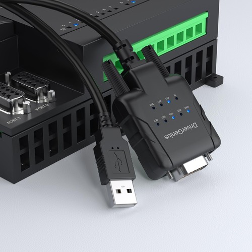 USB232A-E-A | Adaptateur USB vers RS232 Série DB9 avec 9 x LEDs de Surveillan... - Photo 4/8